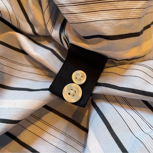 Roundtree & Yorke 80’s Two-Ply Fabric Mens Striped Button Up Dress Shirt Large - Picture 4 of 6